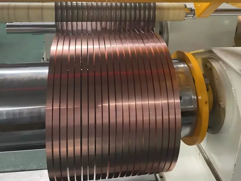 C70250 Copper Nickel Silicon Strip Slitting Into Narrow Width C70250 Copper Nickel Silicon Strip Slitting Into Narrow Width